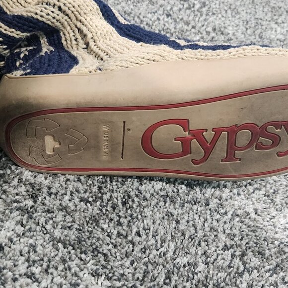 Gypsyz sweater boots size 10 blue and cream - Picture 7 of 7